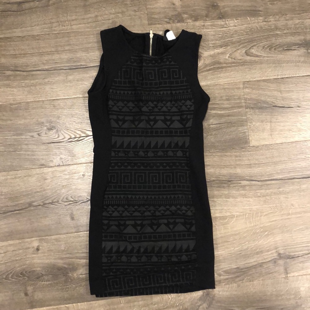 H&M black and gray dress